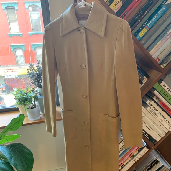 Vintage Celine Cream Leather Trench Coat size 38 - Picture 2 of 14